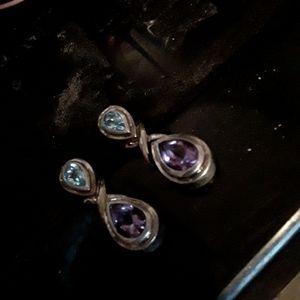 Amethysts and blue topaz